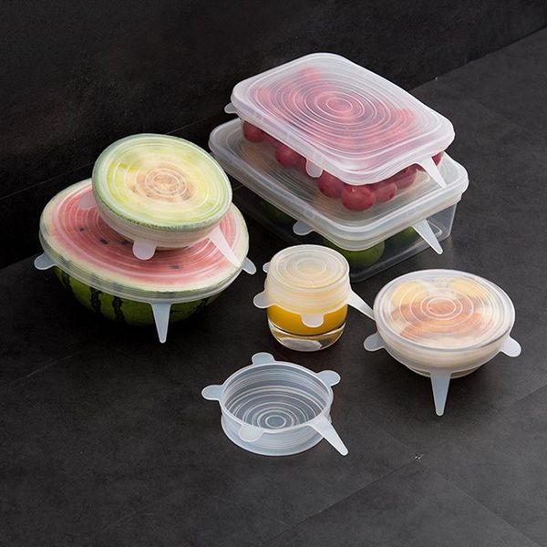 

kitchen storage & organization silicone food container cover keep fresh seal stretch lids microwave durable reusable lens hood for tool