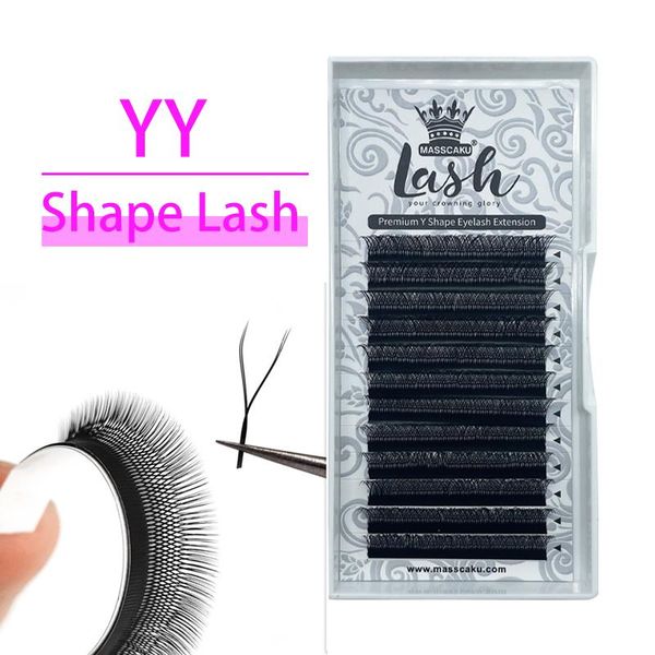 

false eyelashes design y-shaped mink lashes faux individual selling y shape eyelash extension with custom package
