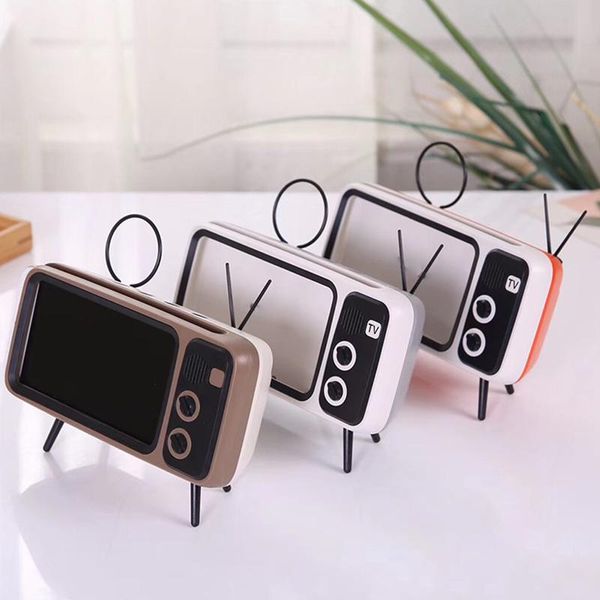 

cell phone mounts & holders mini speaker retro tv mobile screen stand wireless portable audio speakers vh99