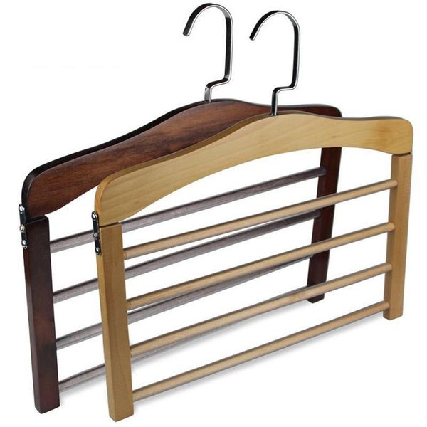 

pants rack solid wood multifunctional multi-layer wooden hangers & racks