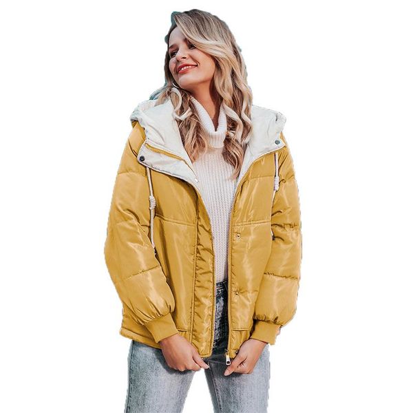 

women's down & parkas autumn winter thick warm coat women 2021 plus size loose red green black fashion hooded cotton jacket gh554