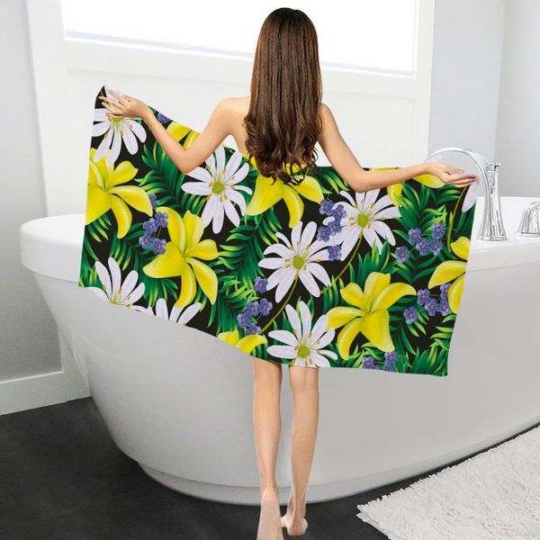 

towel tropical plant-style bath printed sunscreen beach shawl