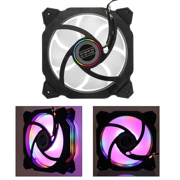 120mm LED Soğutma Fan RGB DC 12 V 3pin DIY Bilgisayar Durumda PC CPU için Fırçasız Soğutucu - # 1