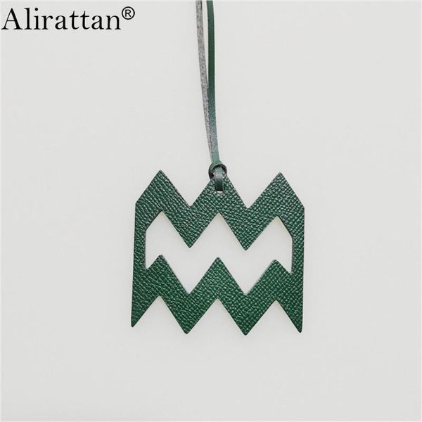 

bag parts & accessories alirattan 12 zodiac aquarius horoscope constellation keychain pendant women backpack charm fashion genuine leather, Black