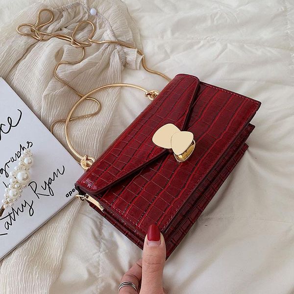 

evening bags summer bag stone pattern pu leather crossbody for women 2021 mini shoulder messenger with metal handle lady travel totes