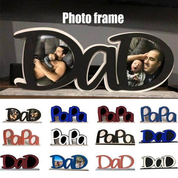 

frames 1 piece dad picture frame po holder father's day gift creative wooden deskornament home decor accessories