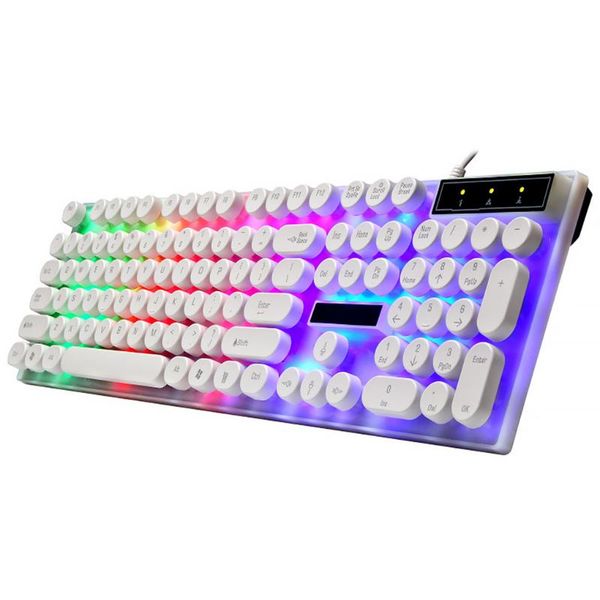 

keyboards led backlight 104 keysgaming keyboard rainbow computer gamer usb pc keypad keys wired for game