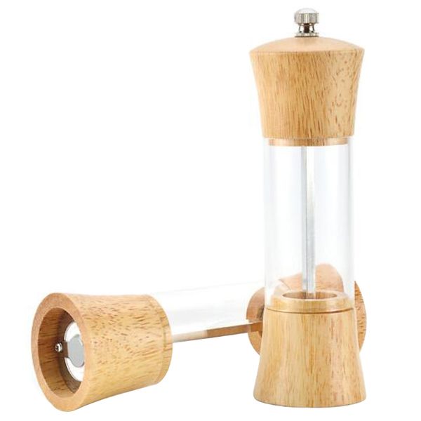 Pepper Mill Mills Spice Marmers Прозрачные 6-дюймовые мельницы перца Кухни аксессуары