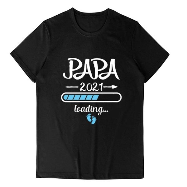 

papa loading 2021 short sleeve t-shirt men's j592, White;black