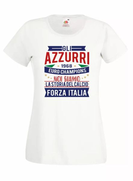 

t-shirt shirt women j1000 italy squad 1968 euro blue sample, White;black