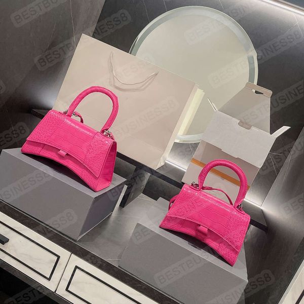 

female designer leather version hourglass bag high-end french niche hand-held shoulder messenger