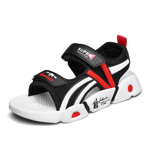 

2021 Sandals kids shoes boys brand closed toe toddler children sandals orthopedic pu leather baby boys sandals shoes boy 825, Black
