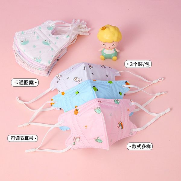 

printed children's disposable thickened civil mask air cotton non-woven with melt blown fabric in three bags