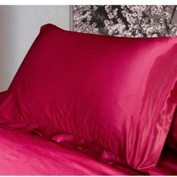 

pillow case didihou modern solid color pillowcase satin silk soft black standard polyester smooth home cover 48cmx74cm