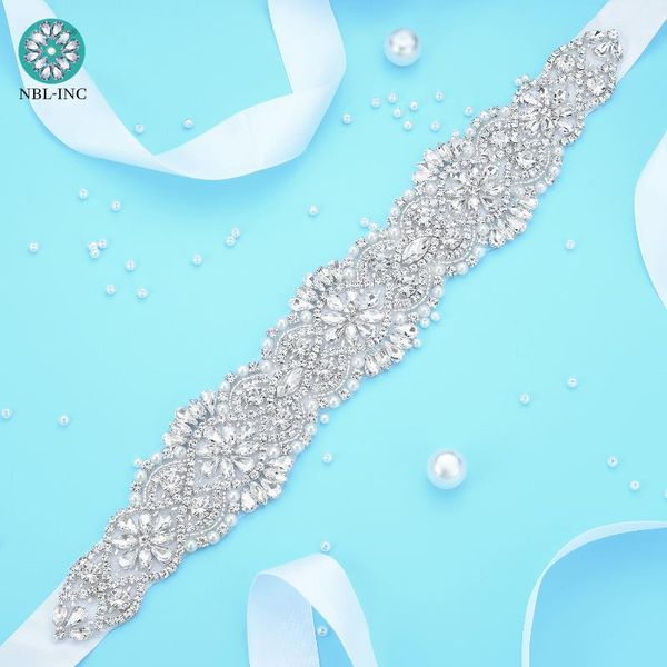 

wedding sashes (1pc) rhinestones bridal belt diamond dress crystal sash for accessories wdd1118, White