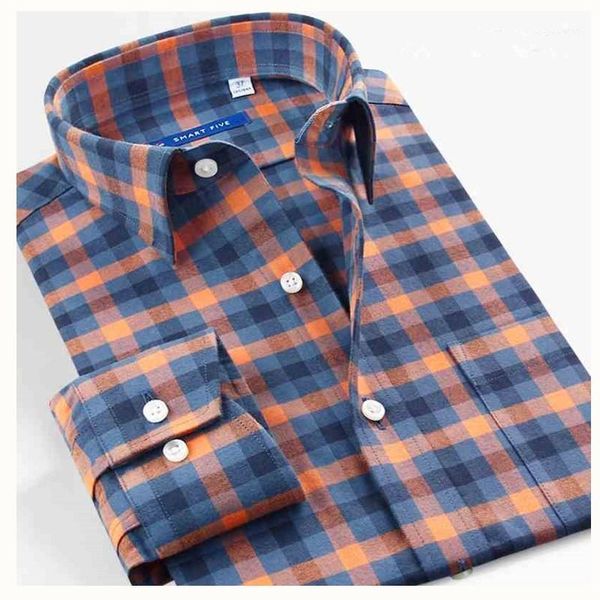 

men's casual shirts smart five shirt long sleeve pattern plaid mens flannel 100% cotton for male fashion sfl5t2961, White;black