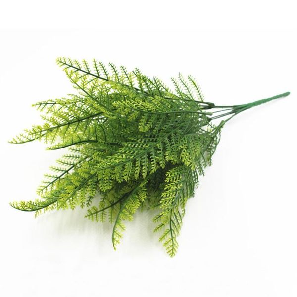 

1pcs simulation fern grass green plants artificial leaves flower wall hanging home wedding party decoration decorative flowers & wreaths