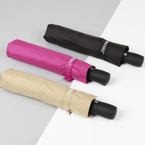 

umbrellas double automatic umbrella business 3 folding men's ladies portable sunny guarda chuva family rain gear dl60ys