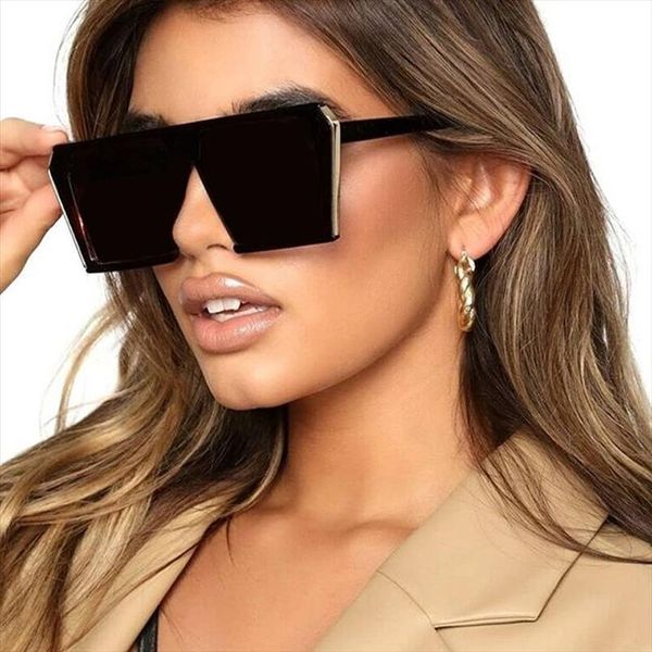 

fashion square sunglasses women brand big black sun glasses female mirror shades ladies oculos de sol feminino, White;black