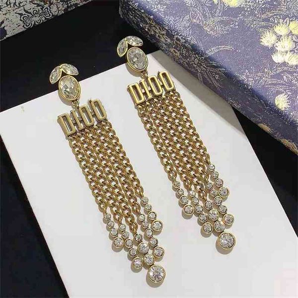 

70% off outlet online maisui family letter long flowing vegetable with diamond s925 silver needle earrings for women, Golden