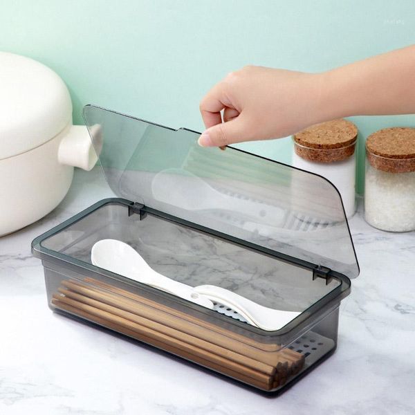 

storage bottles & jars tableware box for knife fork spoon extended chopstick cutlery drain kitchenware organizer kitchen supplies