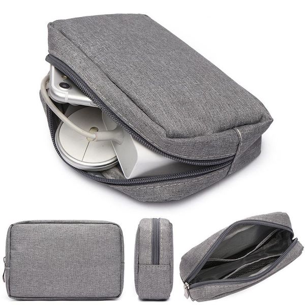 

storage bags tuuth cable bag gadget earphone case convenient for hard drives,usb,mouse,earphones electronics organizer gray/black