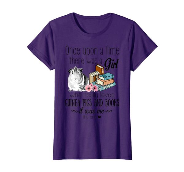 

Womens There Was A Girl Who Really Loved Guinea Pigs Books Gift T-Shirt, Mainly pictures