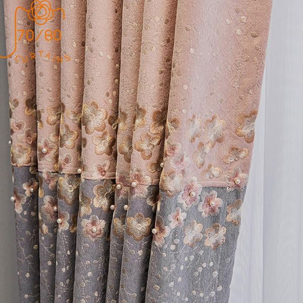 

curtain & drapes nordic minimalist modern curtains for living room bedroom embroidered and warm girl