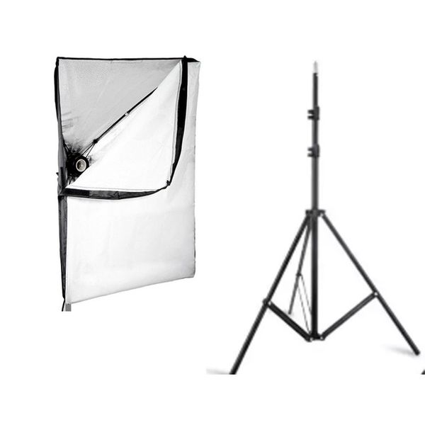 Фотография Softbox Освещение Наборы 50x70 см Профессиональный непрерывный светильник для фотостудии оборудования 2M штатив