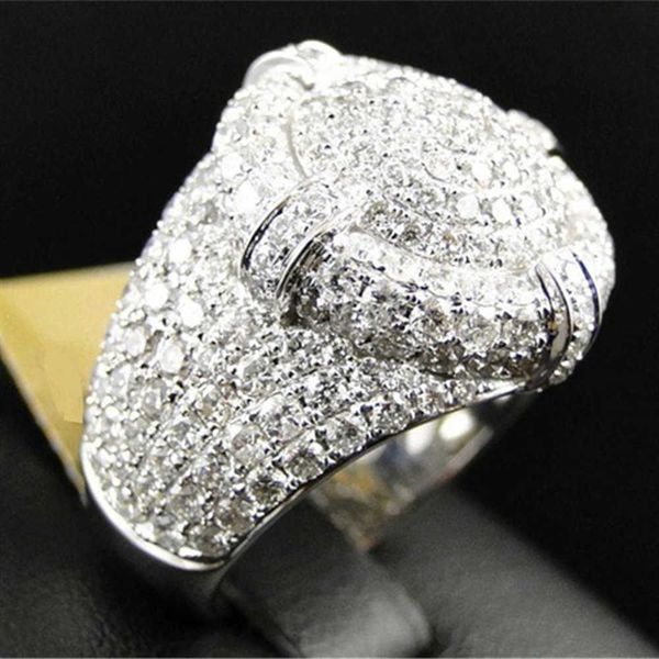 

new micro diamond zircon ring men's fashion hand jewelry, Golden;silver