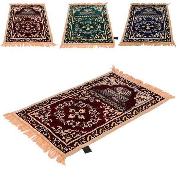 

carpets rug carpet muslim prayer polypropylene fiber portable exquisite floral design ethnic worship mat (110x70cm / 43.3x27.6in)
