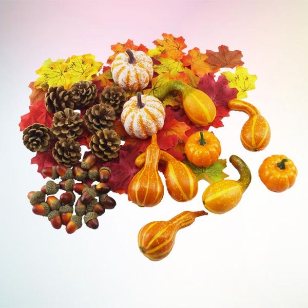 

party decoration artificial pumpkin lifelike acorn po props home living room decor