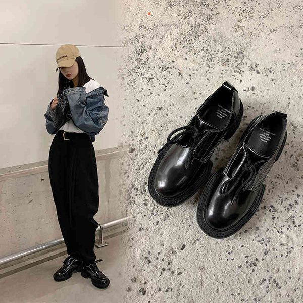 

sandals casual shoes spring woman finger pumps round foot loop-up robust heel platform comfortable and breathable classic versatile lining 5, Black