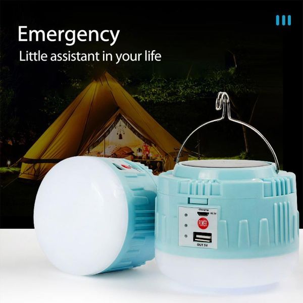 

portable lanterns rechargeable camping light solar led emergency with mobile power waterproof three-speed electric display lighting