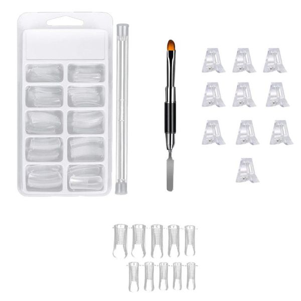 

set nail tips clips professional finger extension manicure tool art kits