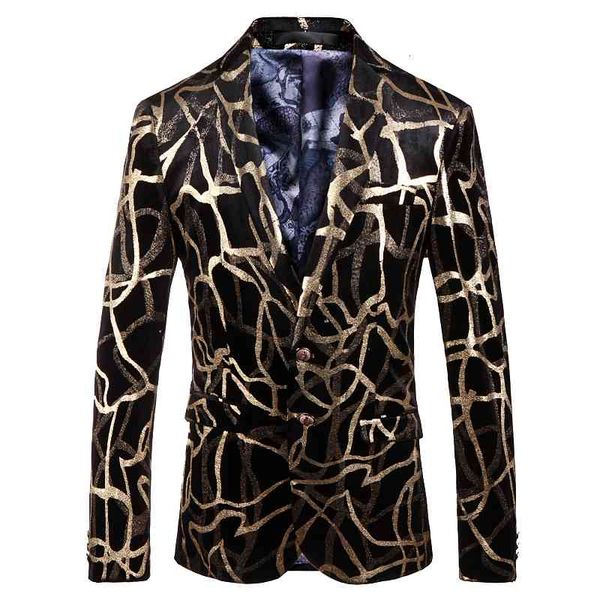 

men's suits & blazers brand men floral blazer wedding party colorful plaid gold black sequins design dj singer suit jacket fashion outf, White;black