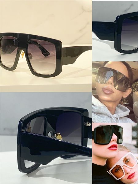 

new fashion women and man sunglasses power large square frame goggles uv protection eyewear popular avant-garde style catwaik, White;black