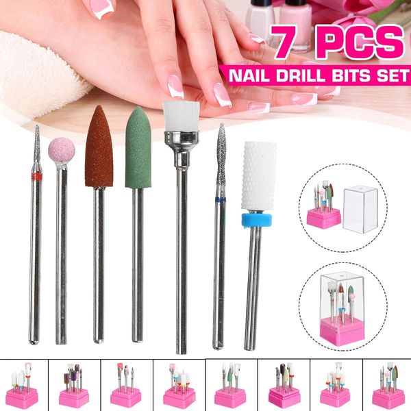 

7pcs nail polishing set nail drill machine - #02