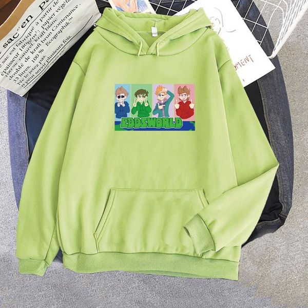 

women's hoodies & sweatshirts eddsworld hoodie men tord tom print hooded graphic long sleeve anime fashion clothes oversize casual dail, Black