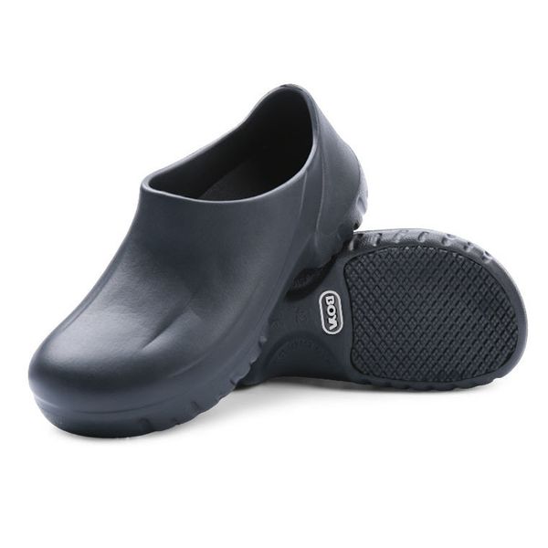 

dress shoes man chef kitchen cook black clogs working hospital super anti-skidding oil proof waterproof sandals flat xkbk