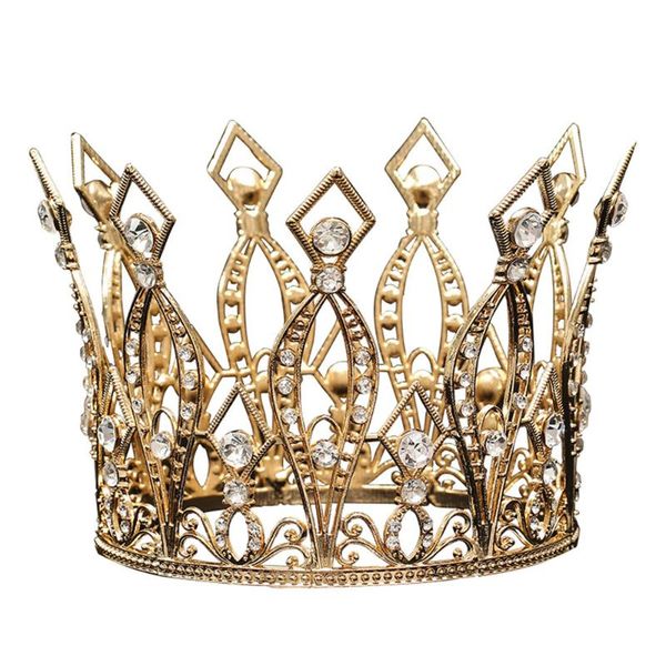 

baroque crown cake ornaments tiara er dessert decor bridal headdress crafts (golden, white rhinestone) other festive & party supplies