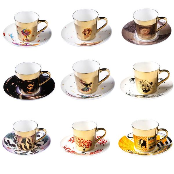 

mugs mirror reflection coffee glass tea water cups creative coffeeware drinkware