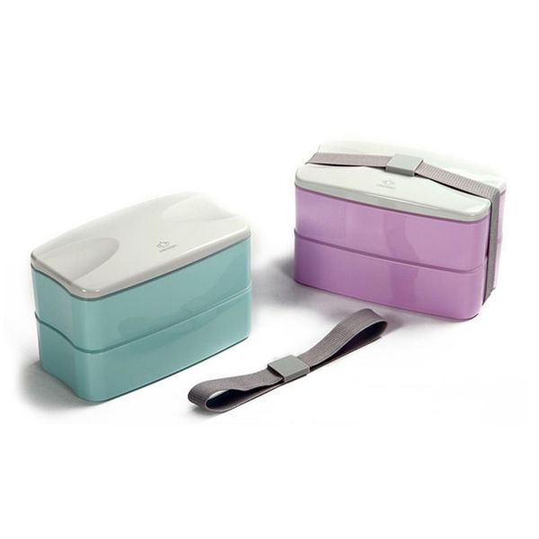 

dinnerware sets gesew bpa double-layer bento box japanese lunch with spoons portable microwavable storage container office school