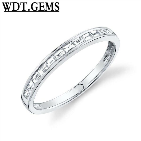 

womens 10k yellow gold channel baguette diamond wedding ring band 0.30 ct cluster rings, Golden;silver