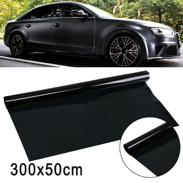 

car sunshade 20 in x 10 feet window tint 50x300cm black limo dark office uv