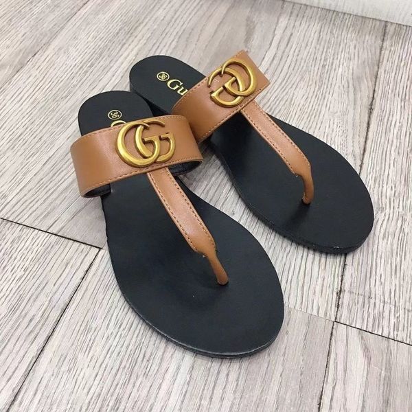 

slippers sandals european station g family flip flops sandals wear fashionable versatile beach antiskid sandals, Black