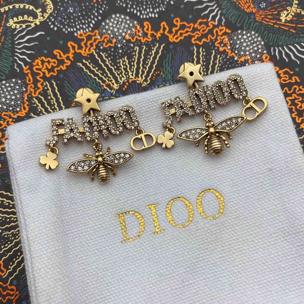 

70% off ja star letter bee short tassel earrings windnet red same style 02, Silver