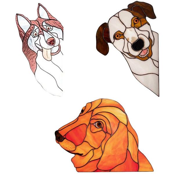 

window stickers 3pcs wall funny cute pet dog stickers, personality creative interest modern art design pvc
