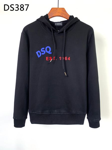 

dsq brand hoodie mens designer hoodies italy fashion sweatshirts autumn winter print man hoody male 100% cotton 58565, Black