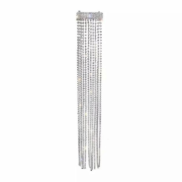 

hair clips & barrettes shine full rhinestone hairpins for women bijoux long wedding crystal banquet jewelry accessories tassel x8d4, Golden;silver